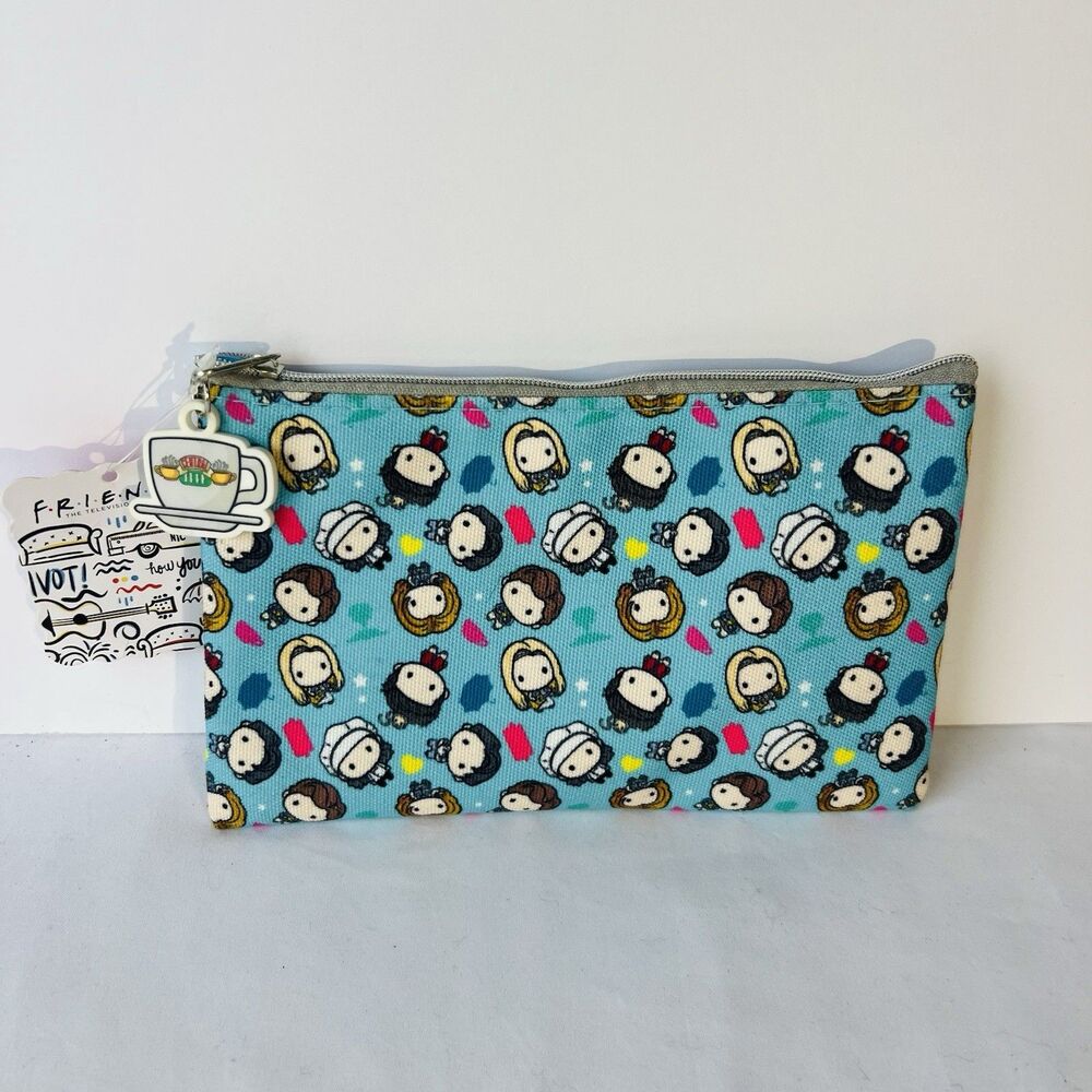 Friends TV Show Series Zipper Bag Pouch Wallet Chibi Art New With Tags